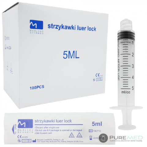 Luer lock syringes 5ml 100 pcs collection syringes for aesthetic medicine