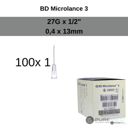 Special injection needles BD Microlance 3 27G 1/2 100 pcs