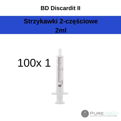 2-part syringes BD Discardit II 2ml 100 pcs