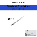 Luer lock syringes 3ml 10 pcs
