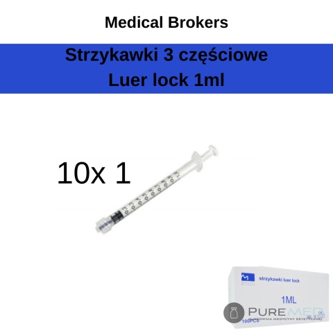 Luer lock syringes 3ml 10 pcs