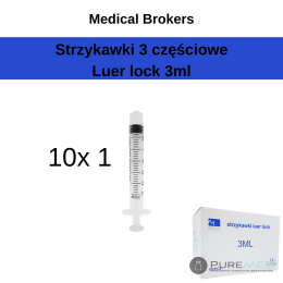 luer lock syringes 3ml 10 pcs