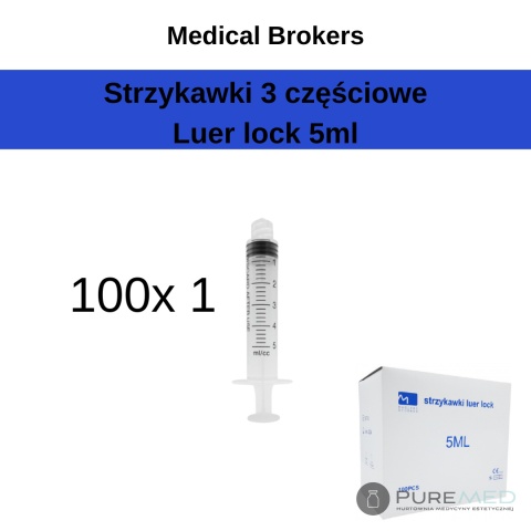 Luer lock syringes 5ml 100 pcs