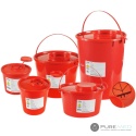Red medical waste container 10l