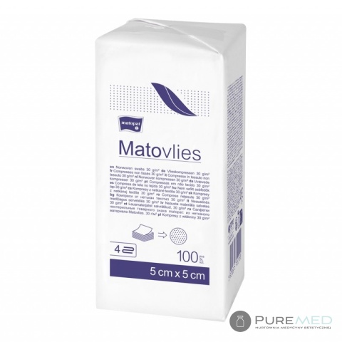 Non-woven compressions in a Matovlies 100 pcs. 5x5cm paper bag