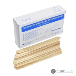 Laryngological spatula wood 100 pcs.